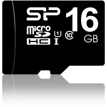 MicroSDHC mälukaart Silicon Power 16 GB Class 10 UHS-I U1 40 MB/s, veekindel, must