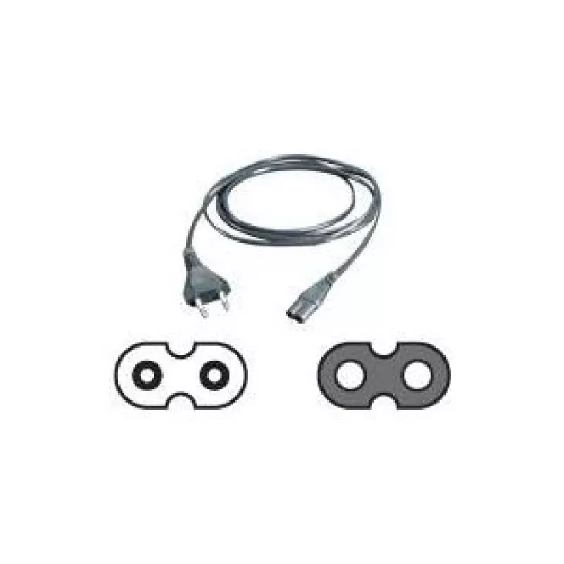 VALUE - Stromkabel - Eurostecker (M) bis IEC 60320 C7 - Wechselstrom 250 V - 2.5 A - 1.8 m - Schwarz (19.99.2096)