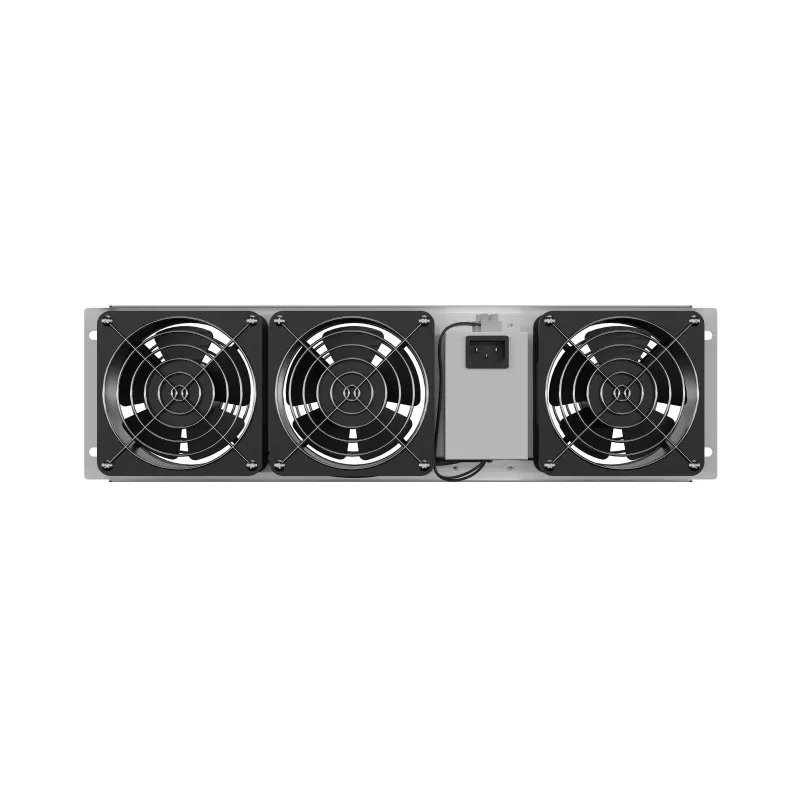 Vertikaalne 19-tolline ventilatsioonipaneel kappkappi, 3 ventilaatorit, 230 V, hall