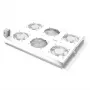 ROLINE 19-tolline katusele paigaldatav ventilaatorplokk termostaadiga, 4 ventilaatorit, teraskorpus, hall