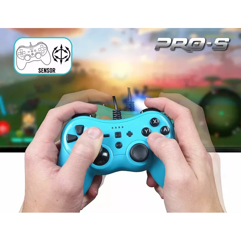 Juhtmega kontroller SUBSONIC SA5488-1 Neoonsinine — Nintendo Switchile, juhtmega ühendus