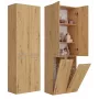 Vannitoa hoiukapp top e shop NEL 2K DD ART KPL — tammepuidust raam, eraldiseisev, 600×300×1740 mm, 3 riiulit