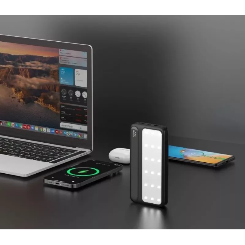 Kaasaskantav akupank P20 LCDPD LAMP 20000mAh