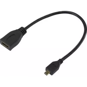SpeaKa Professional HDMI-adapter [1x HDMI-pistik D Micro - 1x HDMI-pesa] Must Kullatud pistikukontaktid (SP-7870588)