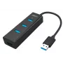 UNITEK Y-3089 liidesejaotur USB 3.2 Gen 1 (3.1 Gen 1) Type-A 5000 Mbit/s must