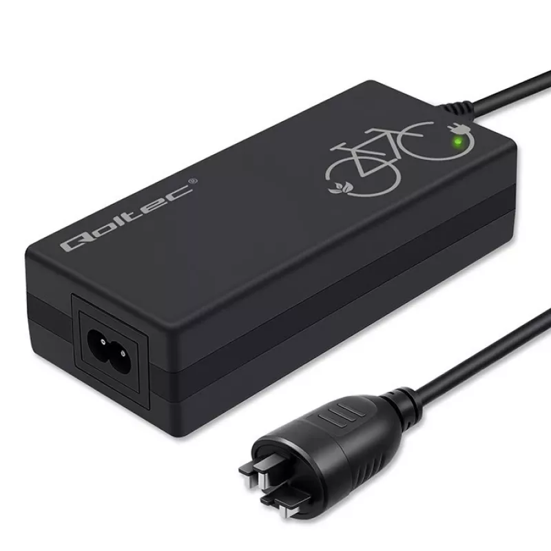 Laadija e-jalgrattale 36V/42V 2A Bosch 3-kontaktilise pistikuga QOLTEC