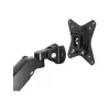 Manhattan Dual Desk Mount for TV & Monitors (Full Motion Gas Spring) with built-in Dock, For screens to 27 inch, Ports (x7): Ethernet,HDMI (x2),USB-A (x3) and USB-C,Power Delivery (100W) to USB-C Port (Separate USB-C wall charger/kaabel needed),VESA: 75x75 and 100x100mm