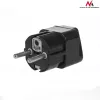 Toitepistiku adapter Maclean MCE155 NEMA 5-15P tüüp E FR must