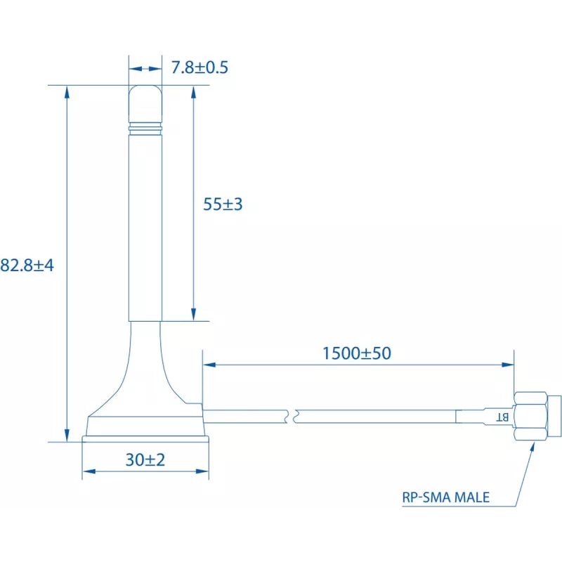 Antenn Teltonika PR1KRT25 2.5 dBi RP-SMA 2.4-2.5 GHz