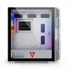 Arvutikorpus MODECOM AMIRANI ARGB Midi Tower Valge — ATX/ITX, 35 cm GPU, 16,5 cm CPU jahuti, 2x200 mm ventilaatorid