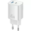 Laadija T66 45W GaN CC290 USB-A + USB-C