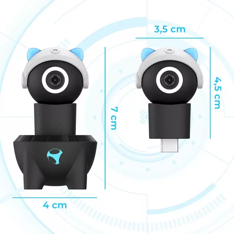 Subsonic Playcam 1080 2in1 HD Mini kaamera Nintendo Switch 2 jaoks, helesinine