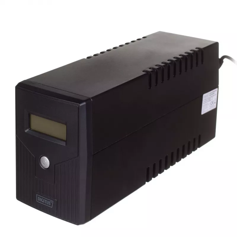 DIGITUS Line-Interactive UPS, 800VA/480W 12V/9Ah X1 Aku, 2x CEE 7/7 pistikupesa, RJ-11, LCD (DN-170064-LCD)