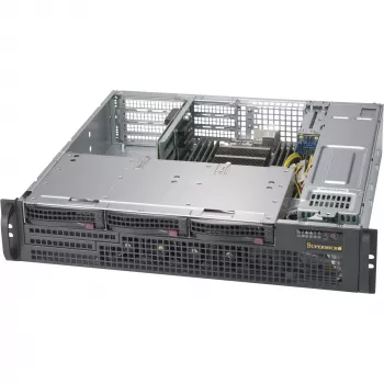 Super Micro Supermicro SC825M BTQC-R802WB - Rack - rack-mountable - 2U - täiustatud, laiendatud ATX - SATA/SAS - Hot-Swap 800 vatti – must (CSE-825MBTQC-R802WB)