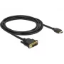 DeLOCK - Videokaabel - Single Link - HDMI / DVI - DVI-D (M) HDMI-le (M) - 2 m - Kolmekordne isolatsioon - Must - Pöidlakruvid