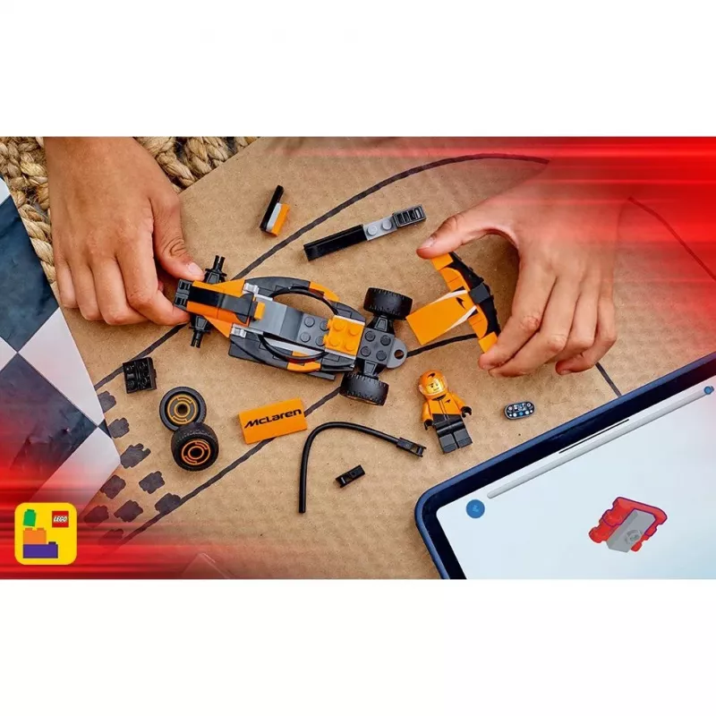 LEGO City F1 Racer McLaren Racing Car 60442 — ehituskomplekt, 86 tk, 1 minifiguur, vanus 6+