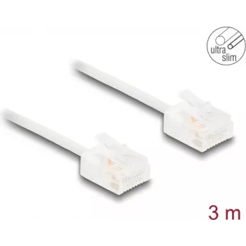 Võrgukaabel DeLOCK RJ45 Cat.6 UTP Ultra õhuke 3m Valge