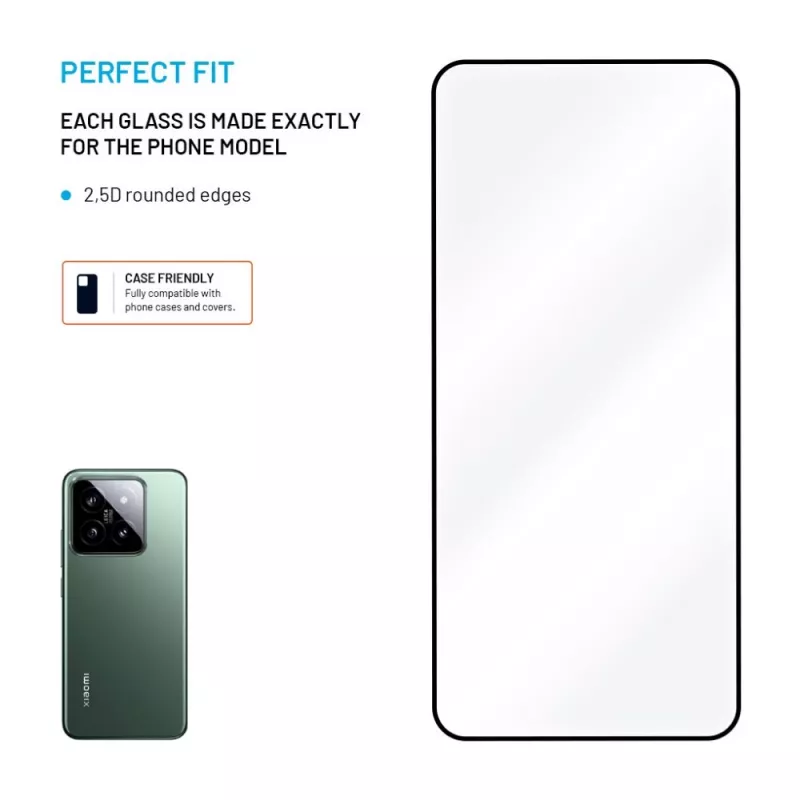 Karastatud klaasist ekraanikaitse FIXED Xiaomi 15-le Full Cover 2.5D – servast servani ekraanikaitse