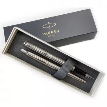 Parker 2093258 pastapliiatsikomplekt Must, Hõbedane 2 tk