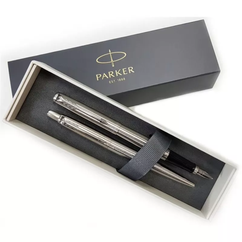 Parker 2093258 pastapliiatsikomplekt Must, Hõbedane 2 tk