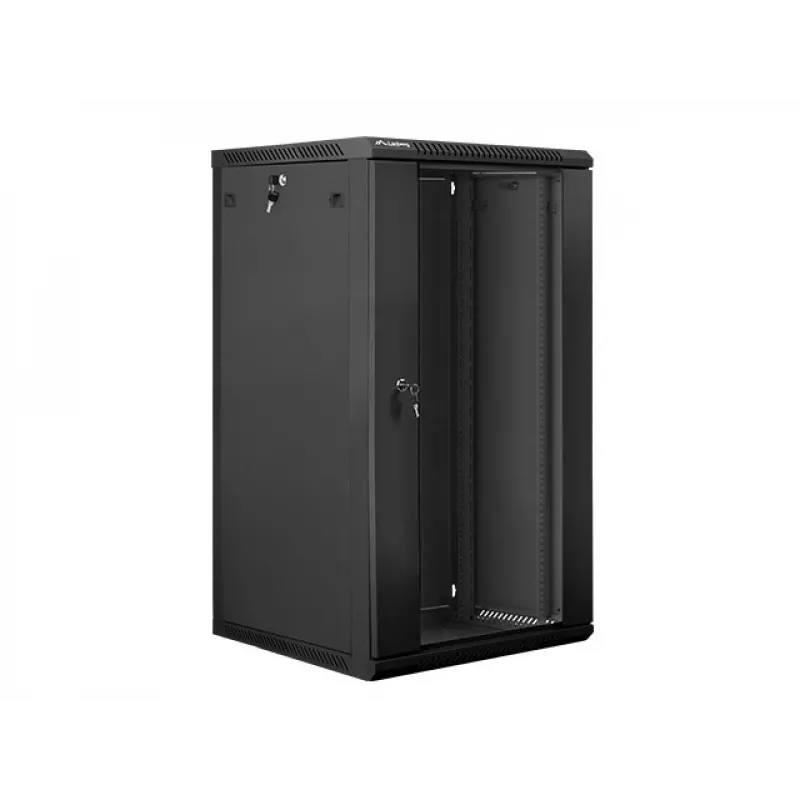 Lanberg seinale paigaldatav paigalduskapp 19 inch 22U 600x600mm must (klaasuks)
