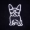 Neoonvalgusti MANTA Manta SNL66WH French Bulldog Valge — dekoratiivne LED-neoonsilt prantsuse buldogi kujul