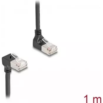 DeLOCK RJ45 Cat.6A võrgukaabel 1m Must