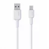 AUKEY CB-NAC1 Valge nailonpunutud USB-C – USB-A kaabel
