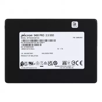 2,5-tolline SATA III SSD Micron 5400 PRO 240 GB — 3D TLC NAND, 6 Gbit/s, 7 mm