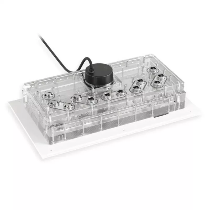 Alphacool Distroplate Apex Dark Base Pro 901 RGB Support — jaotusplaat arvuti vesijahutuseks, mudel 14658