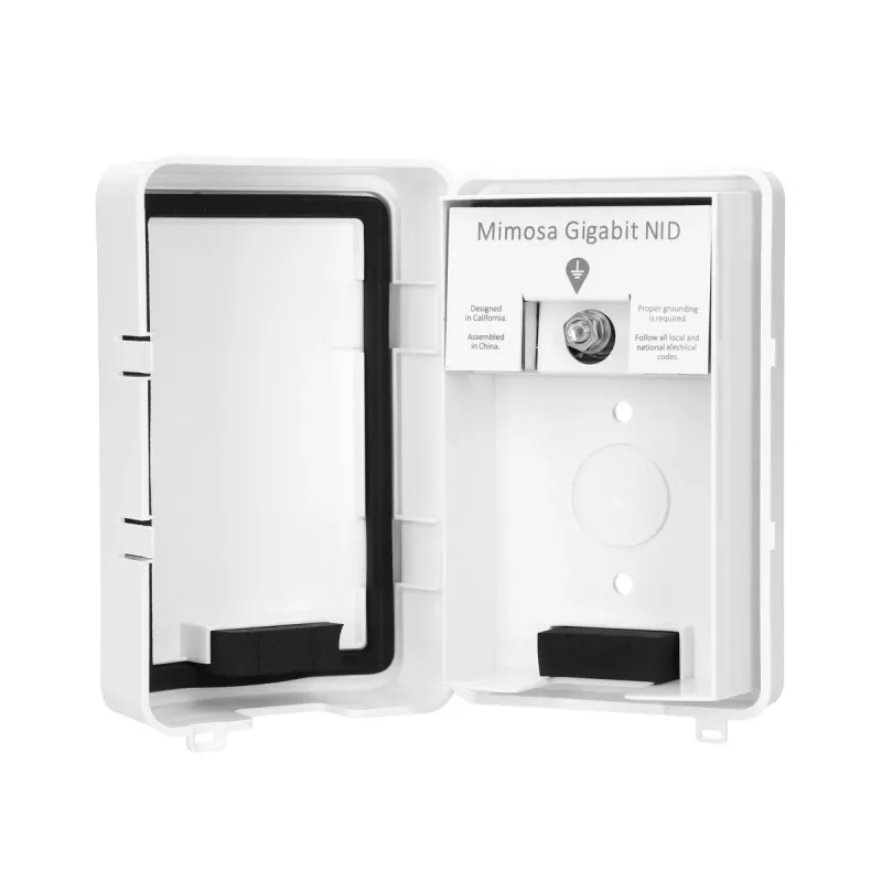 Väliliides, piksevarda ja maandusega Mimosa NID, 2x RJ-45, Gigabit, IP54