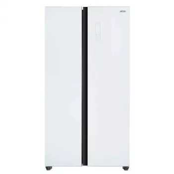 Kõrvuti külmik MPM MPM-427-SBS-05/NL — 472 L, No Frost, inverter, LED-ekraan, valge, 900×1770×590 mm