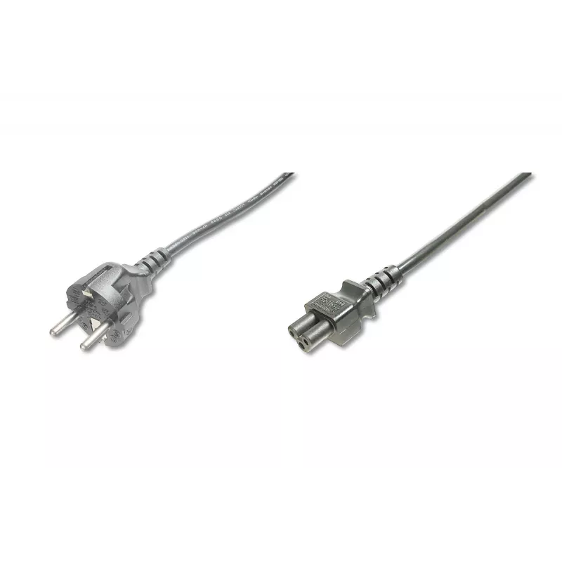 Assmann võrgukinnituskaabel. Schuko - C5 M/F. 1.2m. H05VV-F3G 0.75 mm². bl (AK-440115-012-S)