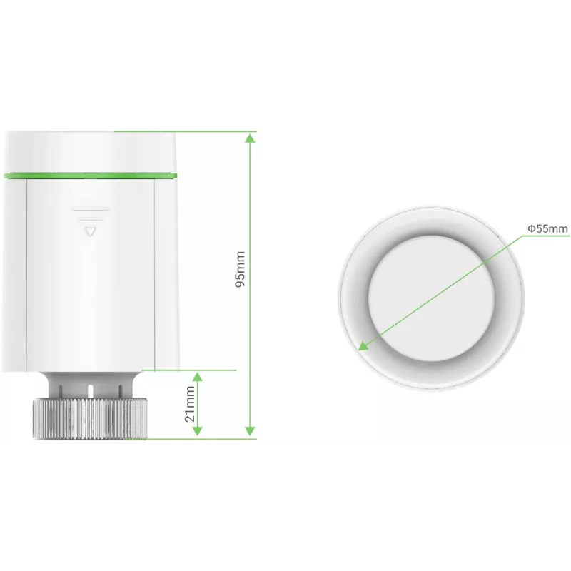 Siseruumide pöörlev LED-andur EZVIZ T55 — valge plastik, AA patarei, Ø 5,5 cm, kõrgus 95 mm