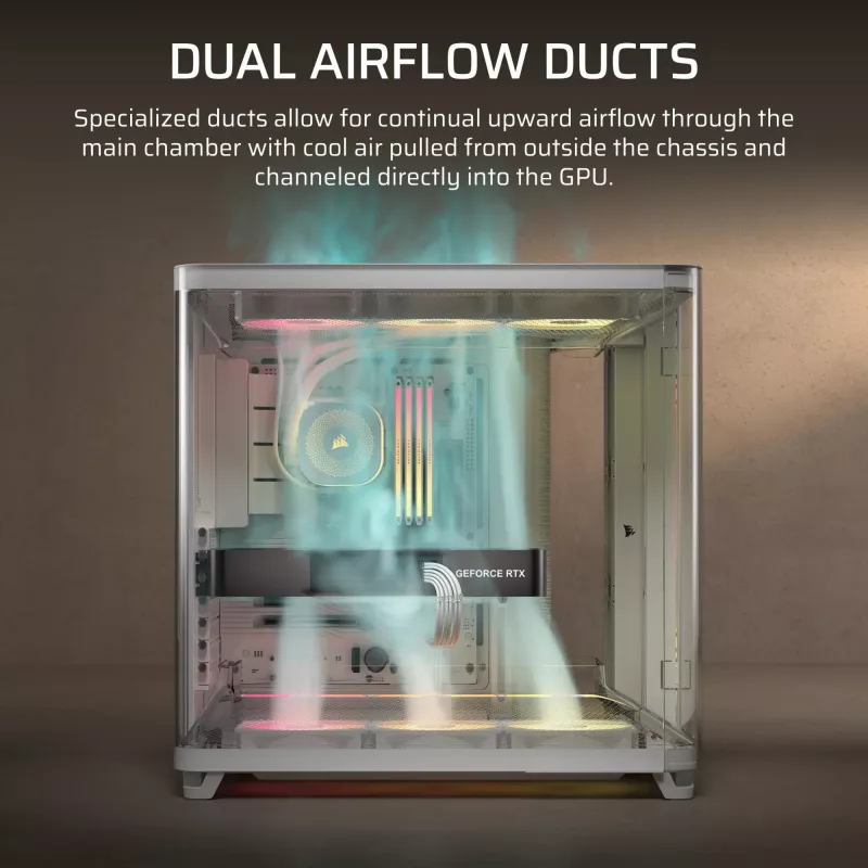PC korpus Corsair AIR 5400 RS-R ARGB Midi Torn Valge