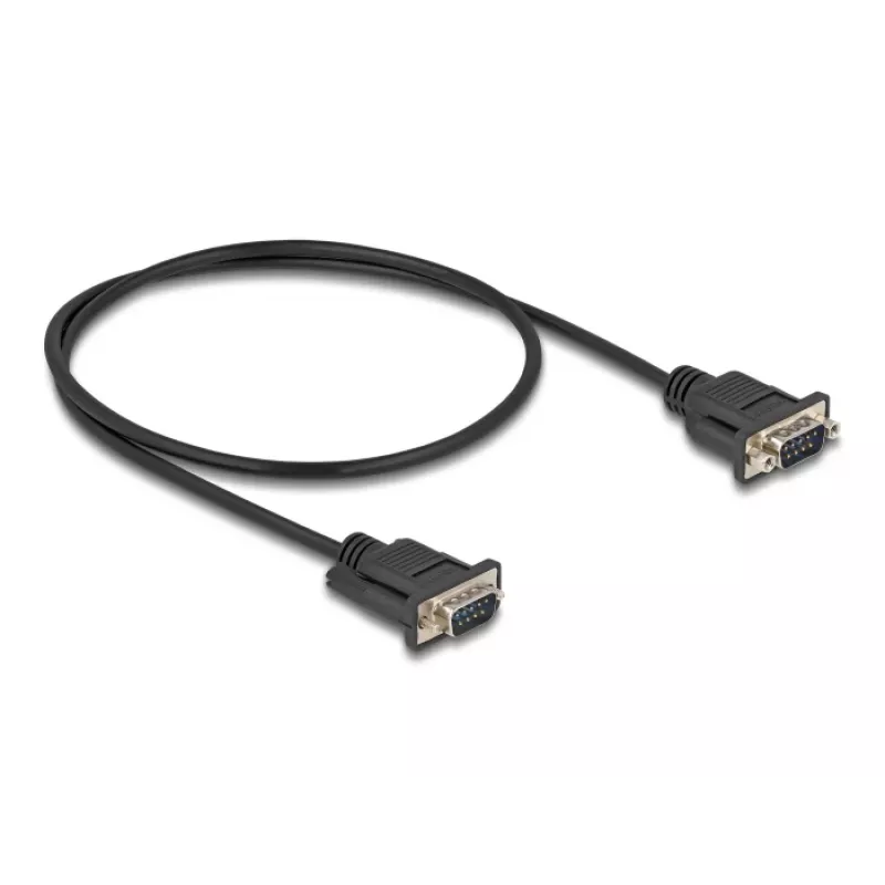 DeLOCK jadakaabel RS-232 D-Sub9 isane isasele 0,5 m must