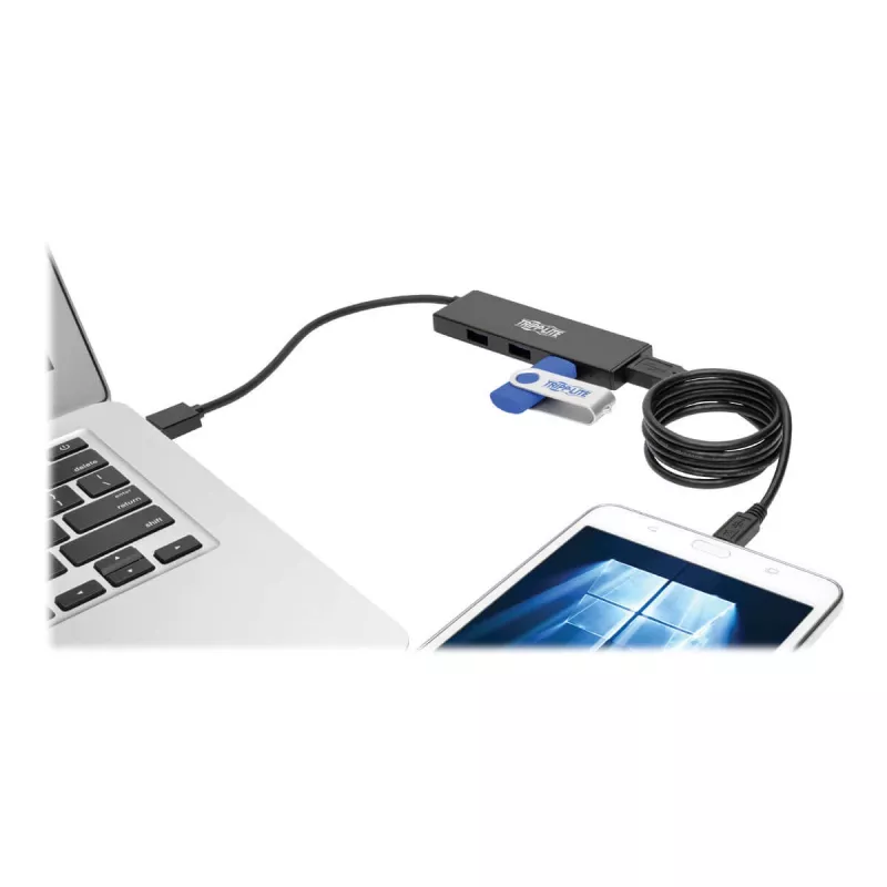 4-pordiline üliõhuke kaasaskantav USB 3.0 SuperSpeed jaotur U360-004-õhuke