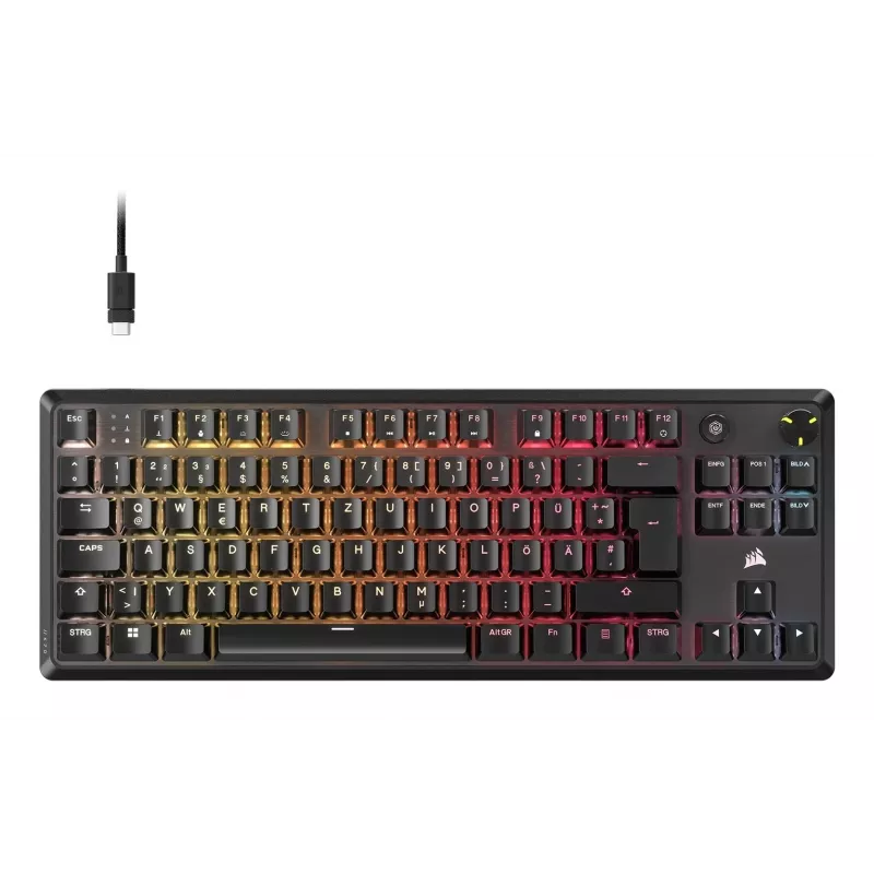 Klaviatuur CORSAIR Tas K70 Core TKL USB RGB LED must