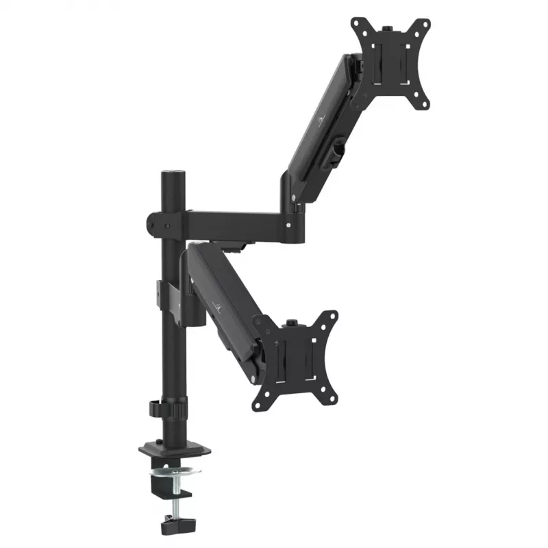 Maclean 2 monitori alus, gaasvedru, 17-32, 2-10kg, must, MC-136