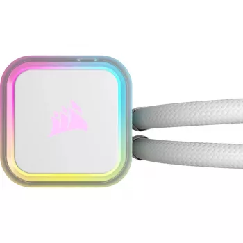 CORSAIR iCUE H100i RGB ELITE protsessori vedelikjahutussüsteem 1-pakk valge 120 mm