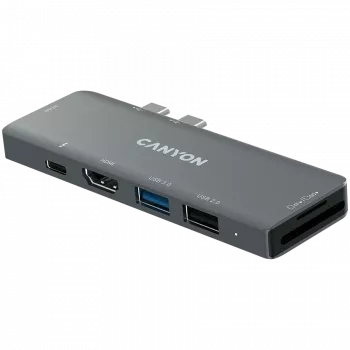 Canyon DS-5 USB 2.0 USB-C hall SD-kaardilugeja 60 Hz