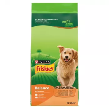 PURINA Friskies Balance kana veiseliha ja köögiviljadega - kuiv koeratoit - 15kg