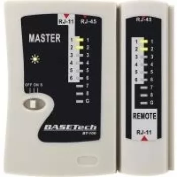 Basetech Cable Tester BT-100 BT-100 sobib RJ-45, RJ-11 jaoks