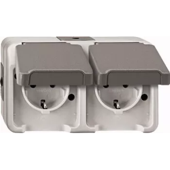 Pistikupesa Merten MEG2321-8029 CEE 7/3 hall, IP44, 250 V, 16 A, 143×57×83 mm