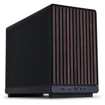 PC korpus Lian Li A3-mATX Micro Tower — Micro-ITX/Micro-ATX, Puit ja Must, toetab ATX/SFX/SFX-L toiteplokke
