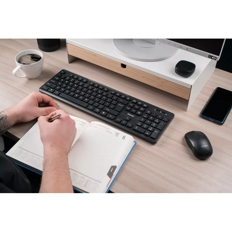 Savio KB-02 klaviatuur Kodu/Kontor USB QWERTY Must