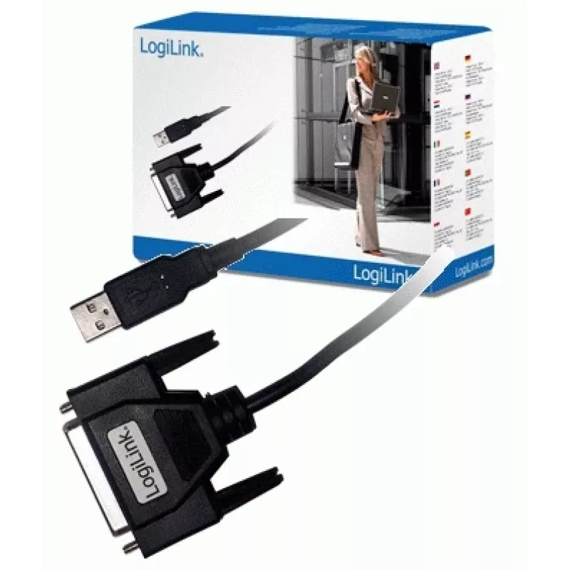 LogiLink UA0054A Paralleelkaabel Must 1,8 m