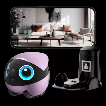 EnaBot Ebo Air 2 Plus kodune mobiilne jälgimisrobot AI-kaameraga lilla