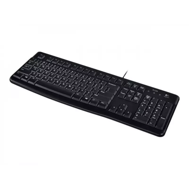 K120 juhtmega klaviatuur, juhtmega, USB, QWERTZ, must