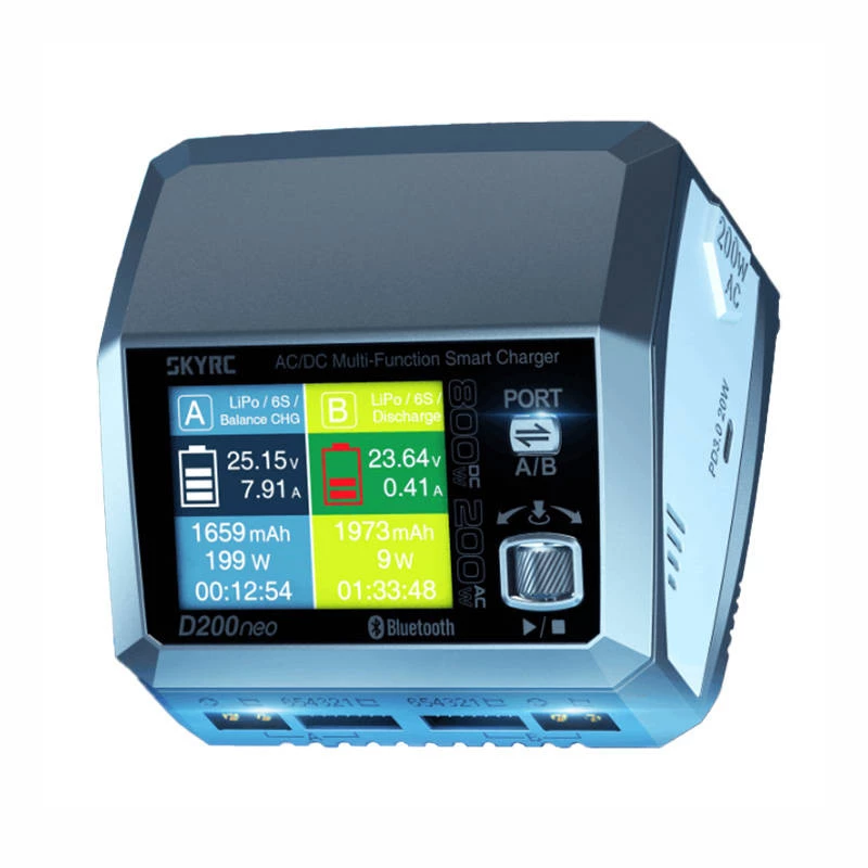Akulaadija SkyRC D200 neo AC DC LiPo Li-Ion LiFePO4 35A